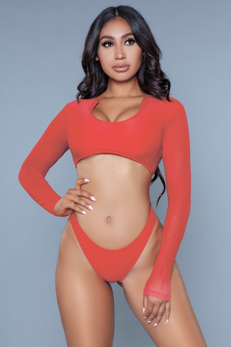 Cardi 2 Piece Suit Red