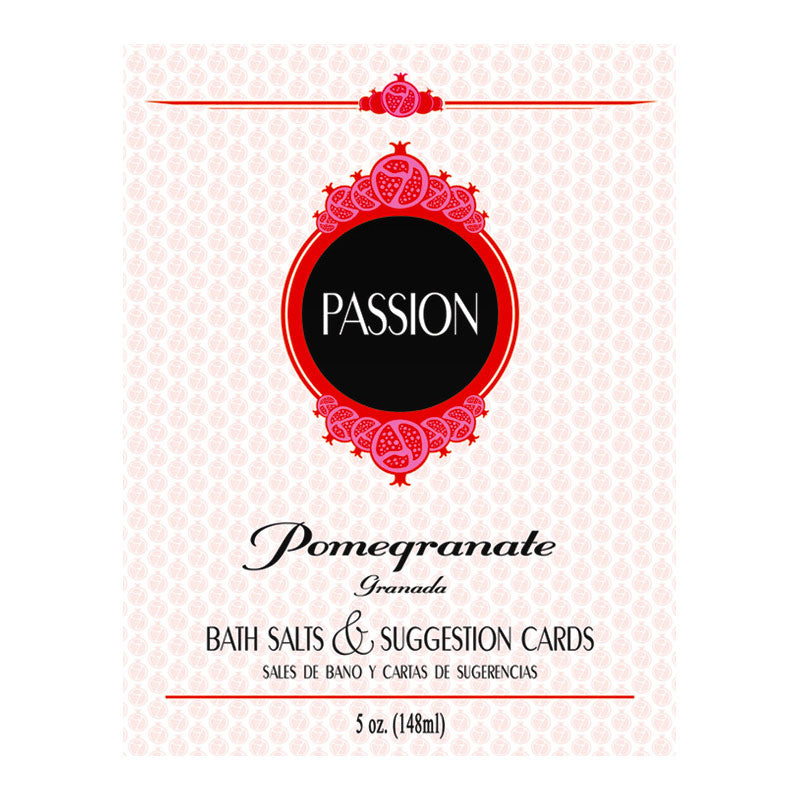 Passion Bath Salts & Suggestion Cards - Pomegranate