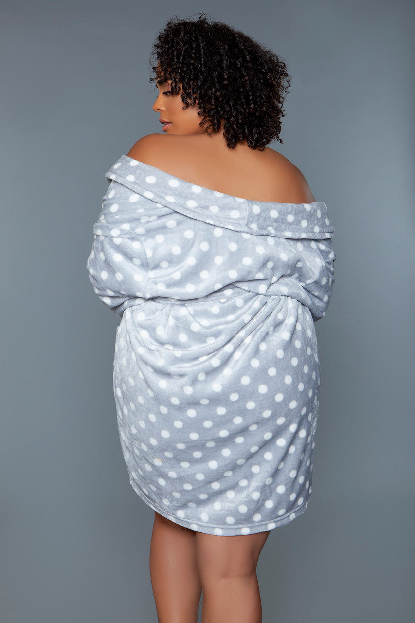 Kaylee Robe Grey White