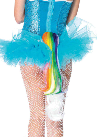 2-piece Unicorn Kit,unicorn Wig W/adjustable Elastic Strap,rainbow Tail