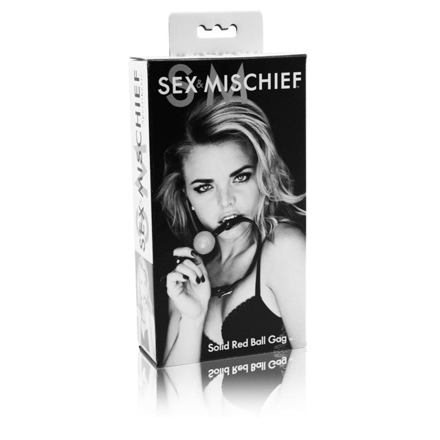 Sportsheets Sex & Mischief Adjustable Solid Ball Gag Red