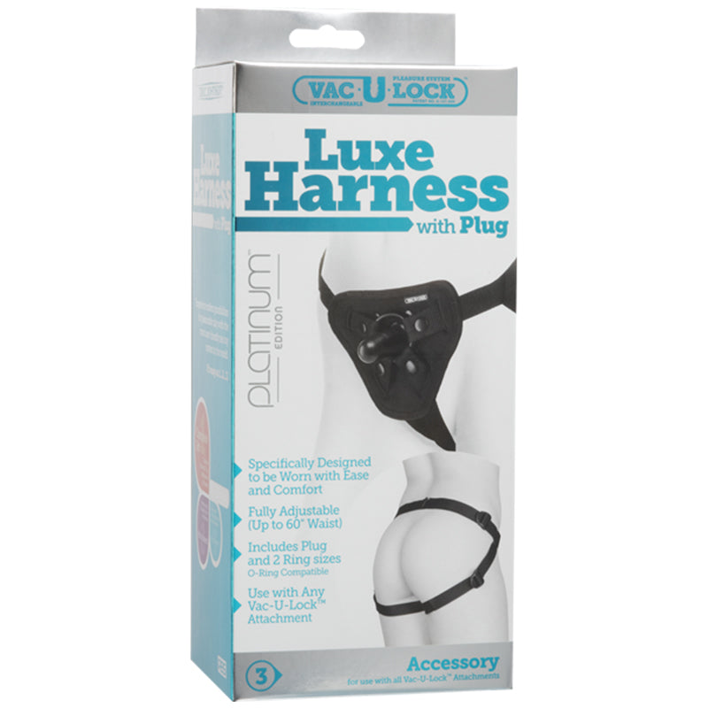 Vac-U-Lock Platinum - Luxe Harness - With Plug Black