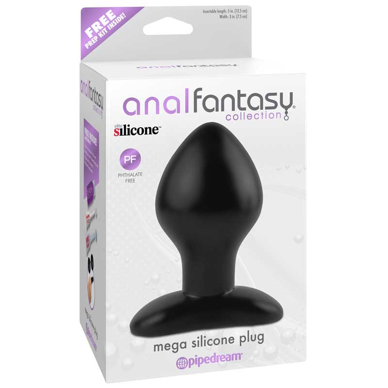 Pipedream Anal Fantasy Collection Mega Silicone Plug Black