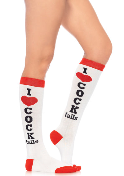 Cocktails Acrylic Knee Socks