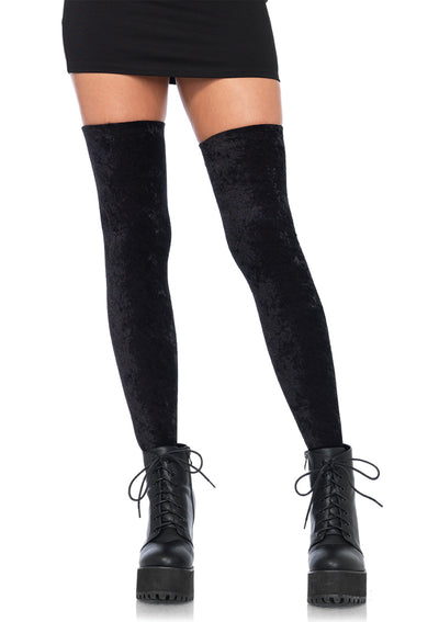 Crushed Velvet Thigh High