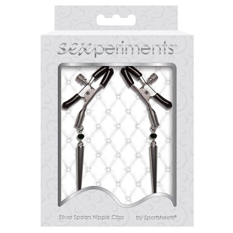 Sportsheets Sex & Mischief Silver Spears Nipple Clips