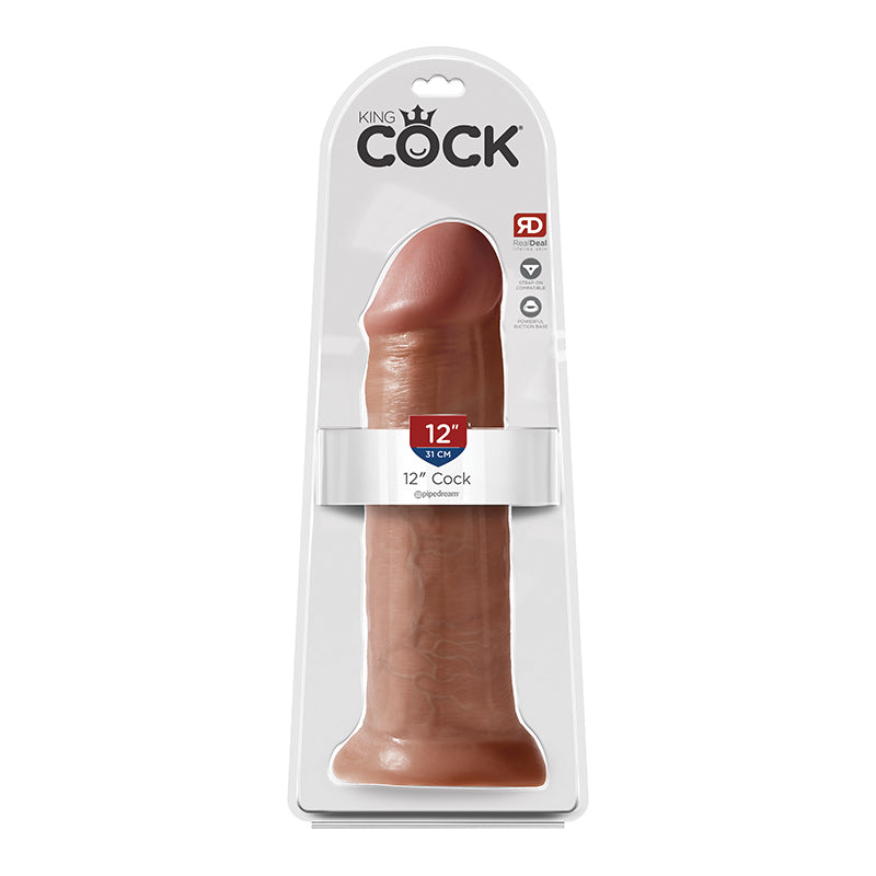 Pipedream King Cock 12 in. Cock Realistic Dildo With Suction Cup Tan