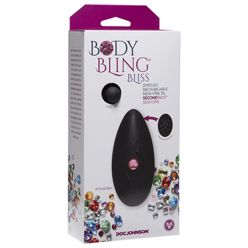 Body Bling Clit Caress Mini-Vibe in Second Skin Silicone Pink