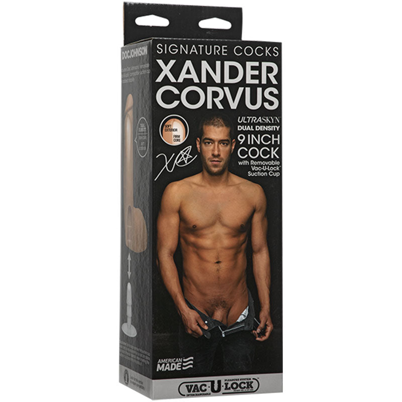 Signature Cocks - Xander Corvus - 9in ULTRASKYNCock w/Removable Vac-U-Lock Suction Cup Vanilla