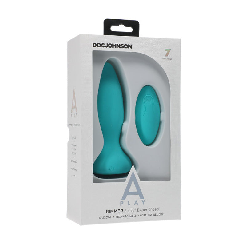 A-Play Rimmer Experienced Rechargeable Silicone Anal Plug with Remote Teal