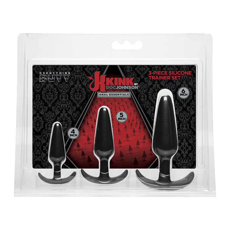 Kink By Doc Johnson Anal Essentials 3-Piece Silicone Trainer Set