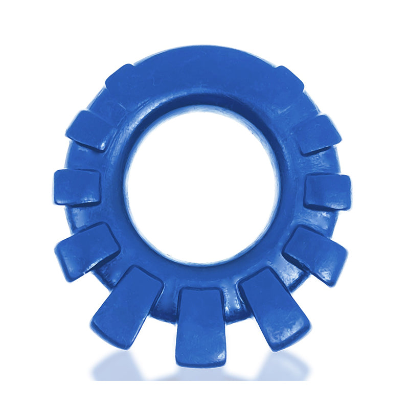 Oxballs Cock-Lug Lugged Cockring Silicone Marine Blue