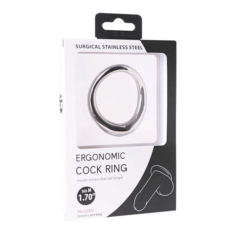 Oxy Ergonomic Cock Ring Stainless Steel 1.7 in.