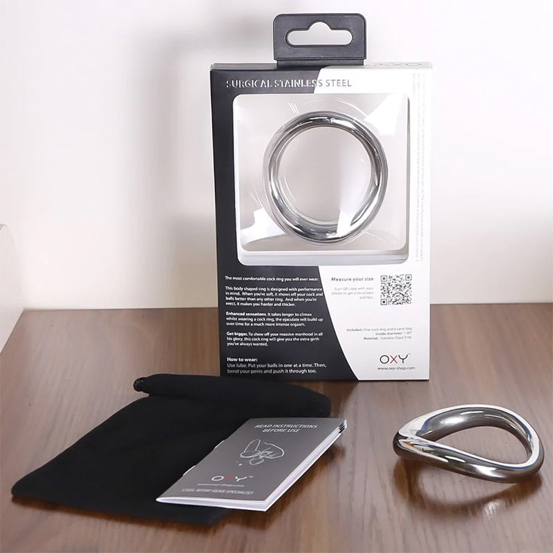 Oxy Ergonomic Cock Ring Stainless Steel 1.9 in.