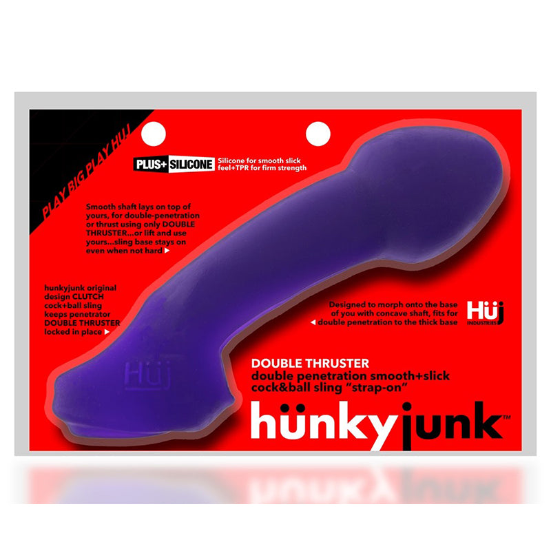 Hunkyjunk Double Thruster Double Penetrator Sling Plum Ice