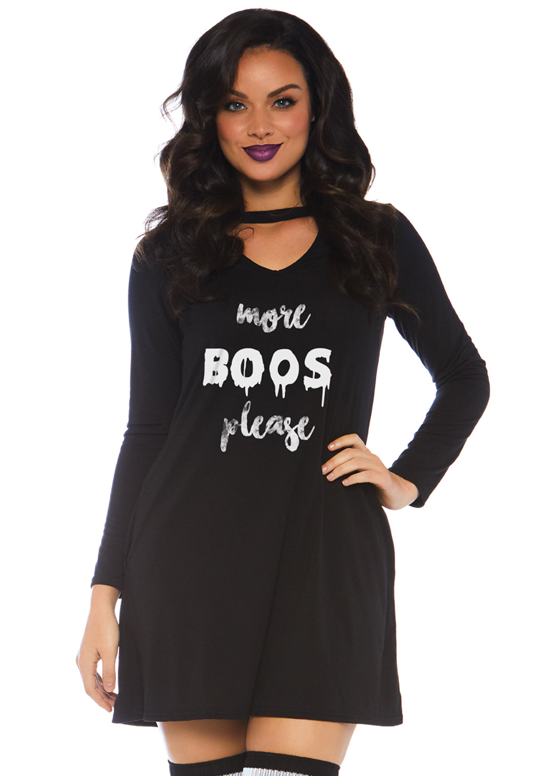 More Boos Jersey Dress With Pockets And Keyhole Bodice