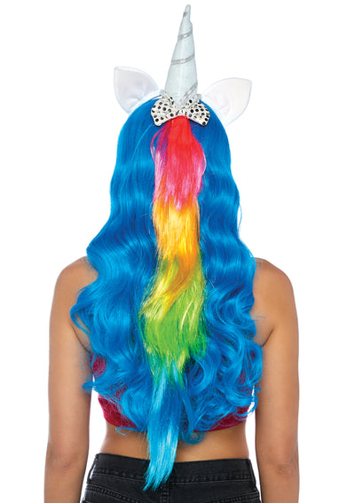 Magical Unicorn Headband With Rainbow Wig Mane