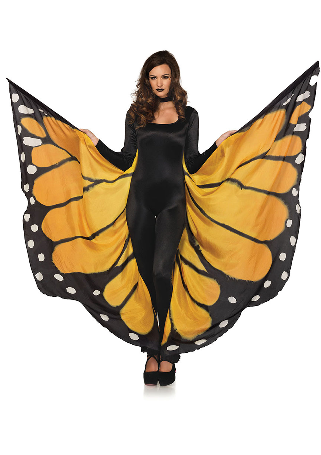 Festival Butterfly Wing Halter Cape With Wrist Straps And Support Sticks