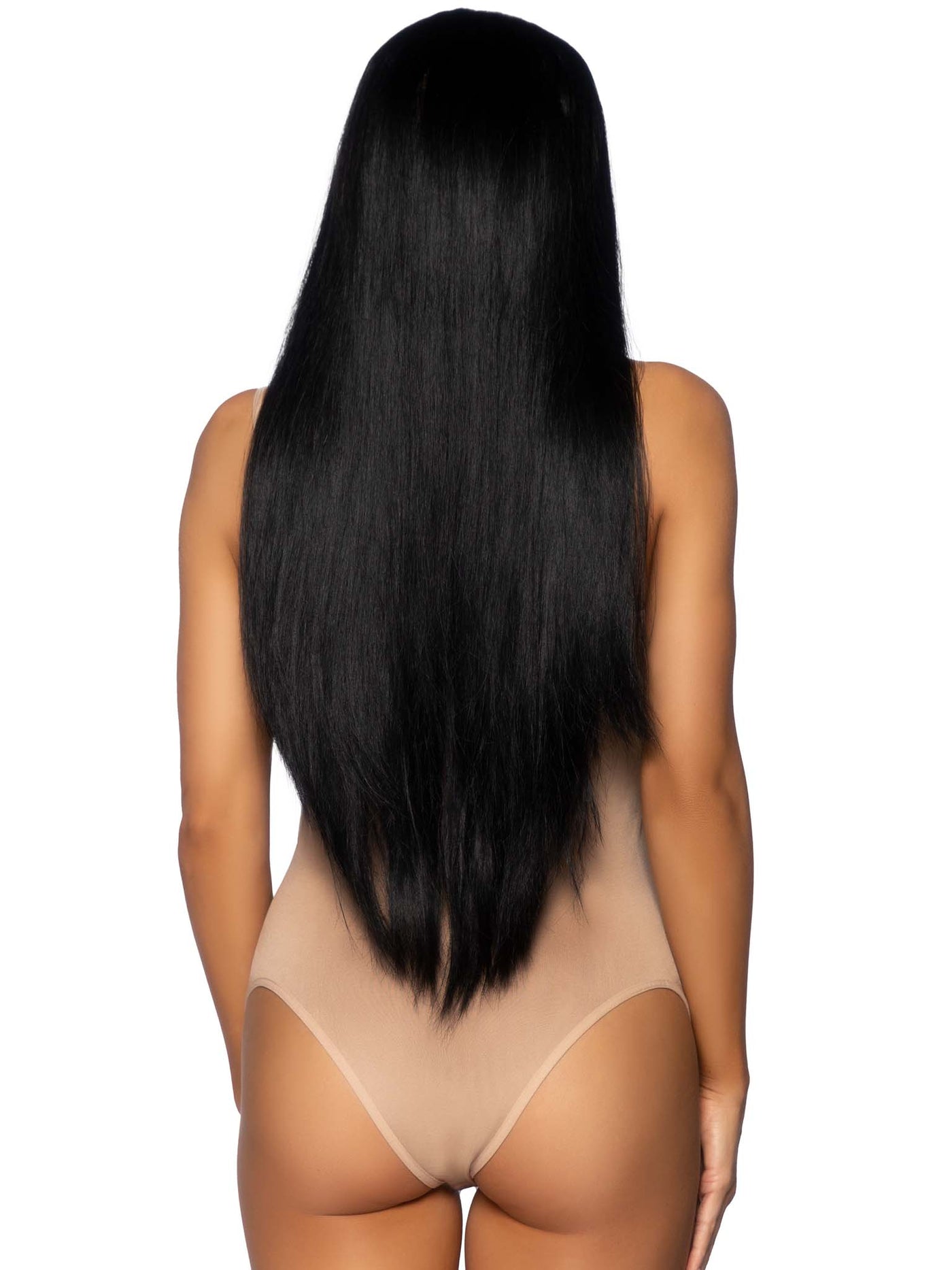 33" Long Straight Center Part Wig