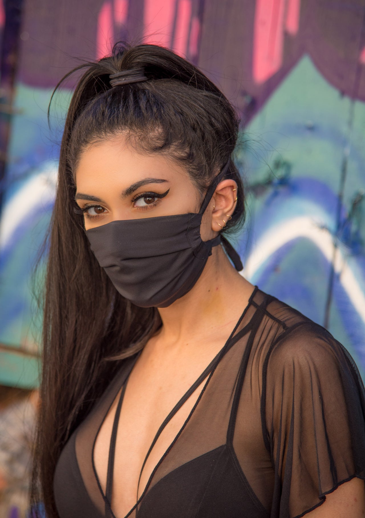 Heavy Performance Stretch Pleated Mask