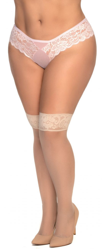 Mesh Thigh Highs Color Nude