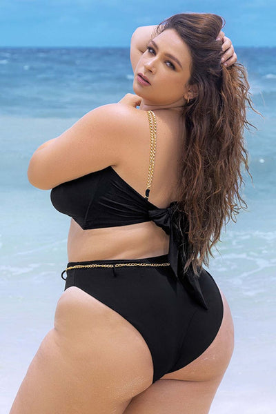 Two Piece Swimsuit Color Black