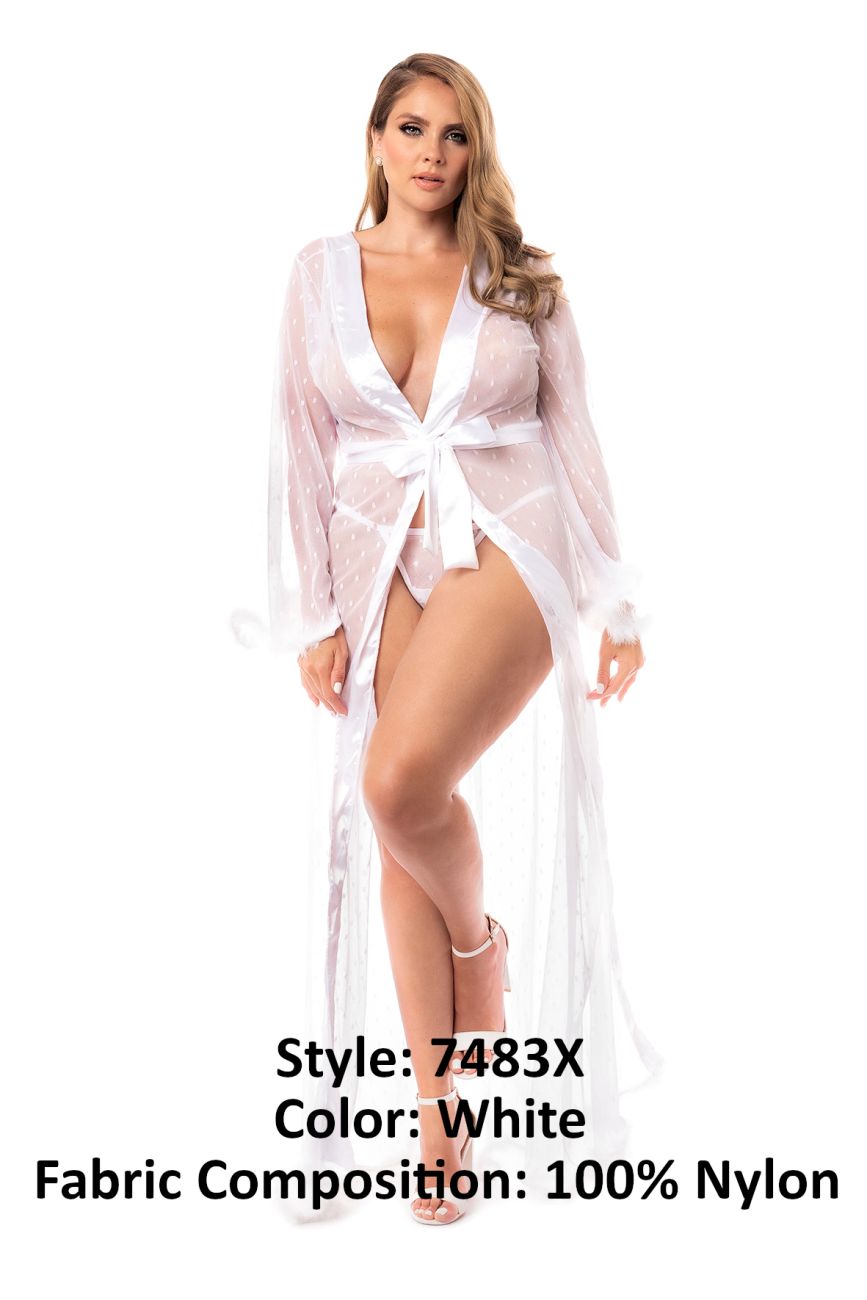 Long Robe Color White