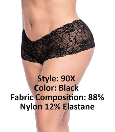 Lace Boyshort Color Black