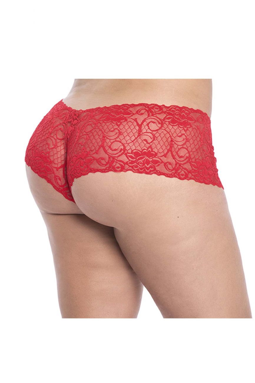 Lace Boyshort Color Red