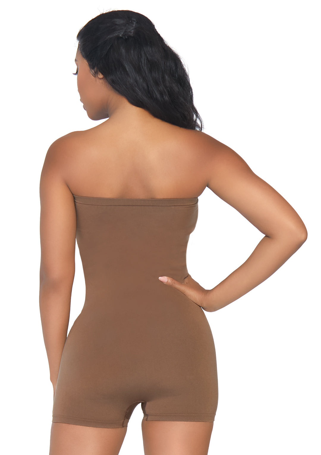 Seamless Opaque Microfiber Strapless Romper