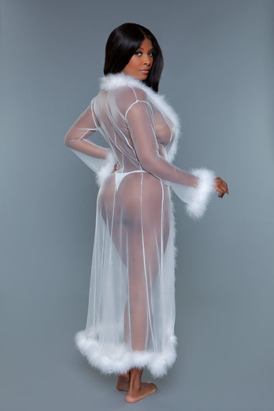 Marabou Robe White